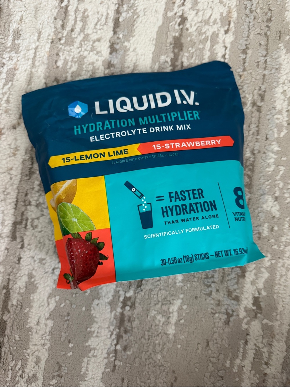 Liquid I.V. Hydration Multiplier Electrolyte Drink Mix - Lemon Lime & Strawberry